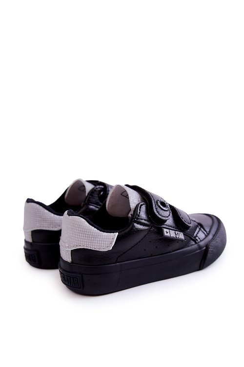 Дитячі кросівки на липучці Big Star JJ374110 чорно-сірі