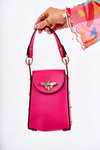 Маленька жіноча сумочка з орнаментом фуксія Ellies
