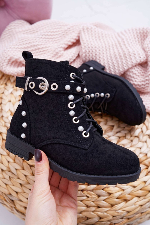 Чоботи підліткові Pearls Black Nargos