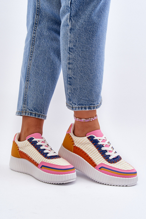 Жіночі кросівки на платформі різнокольорові Redala