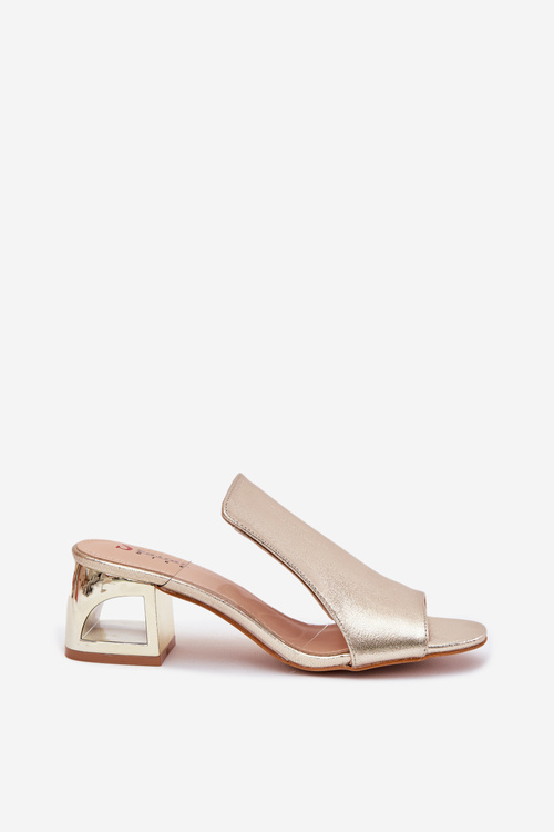 Жіночі Сандалі На Каблуках Золоті Тессіра