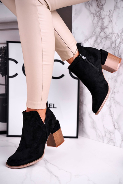 Жіночі черевики на високому каблуці з оздобленням Black Meliori Dream