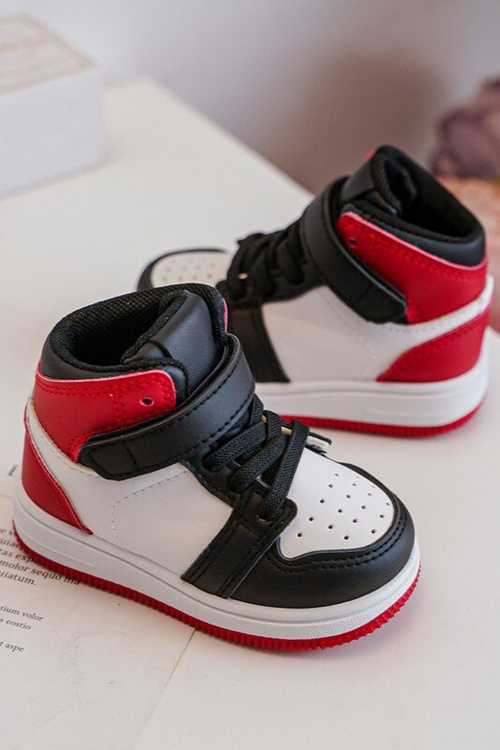 Високе дитяче спортивне взуття Біло-червоний Teredite