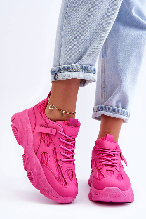 Жіночі кросівки на масивній платформі Фуксія Agnenia