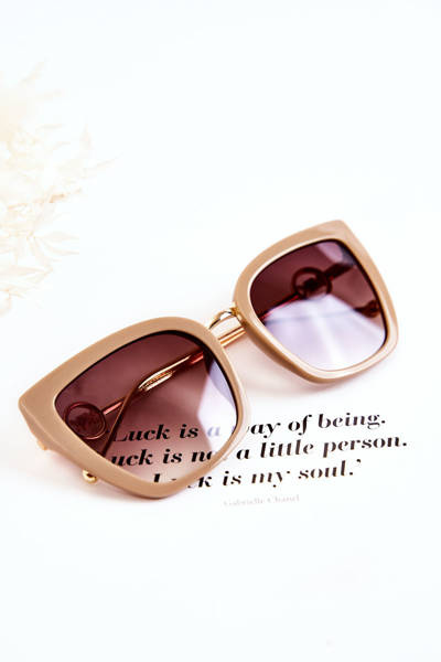 Жіночі сонцезахисні окуляри Cat Eye M2351 Бежеві