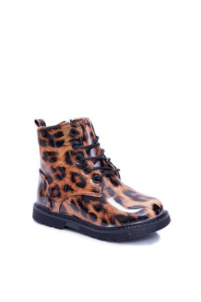 Чоботи дитячі флісові утеплені Trappers Leopard Darsin