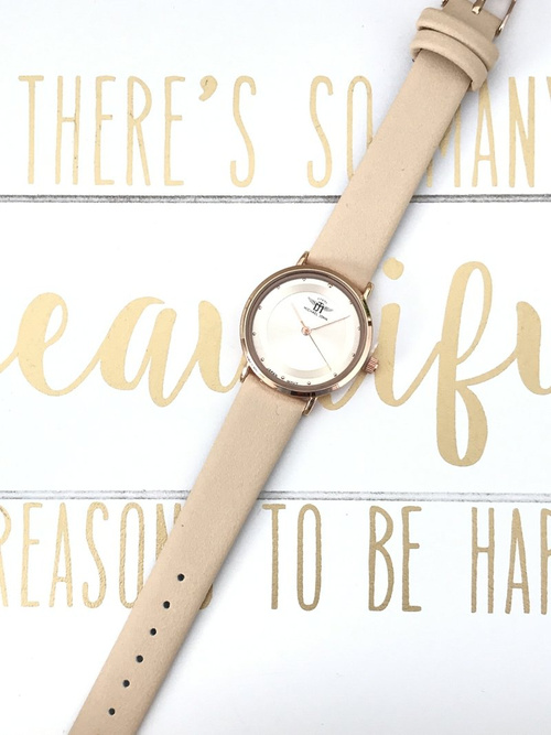 Жіночий годинник Michael John Paule Beige