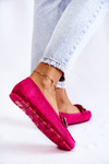 Жіночі замшеві лофери з декором Fuchsia Janetta 