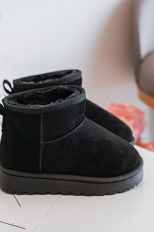 Дитячі снігові черевики утеплені чорного кольору Nallita