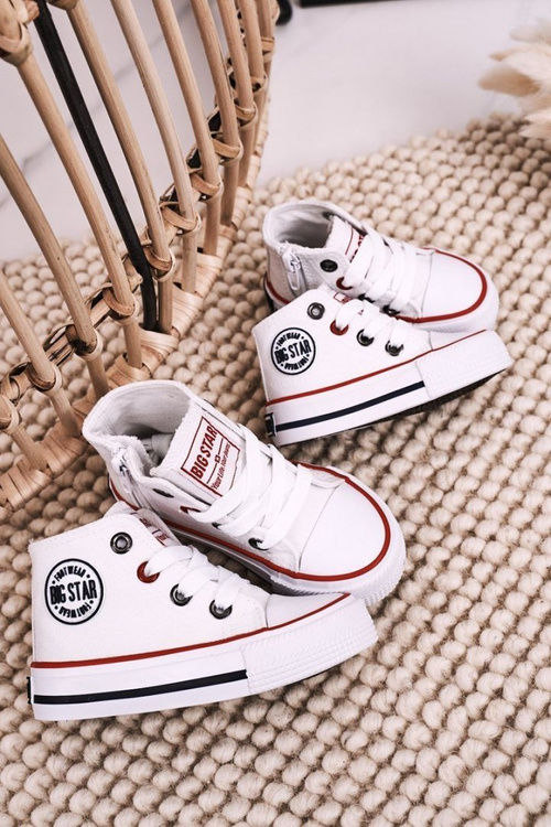 Високі дитячі кросівки на блискавці BIG STAR HH374083 Білі