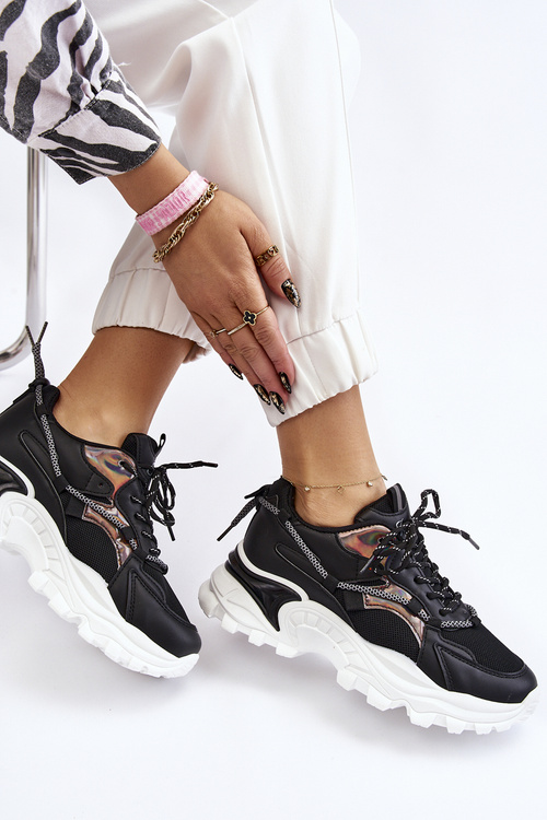 Жіноче спортивне взуття на платформі Black Minea