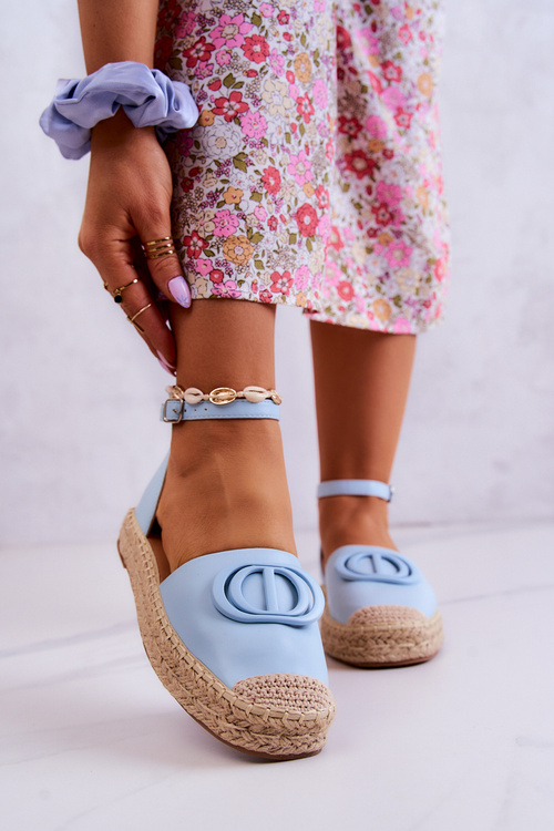 Шкіряні еспадрільї з декором Blue Nells