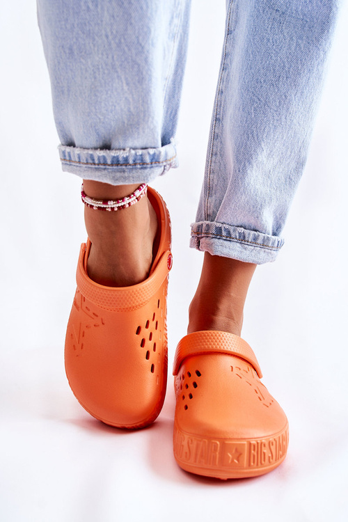 Жіночі світлі тапочки Big Star II275005 Помаранчеві