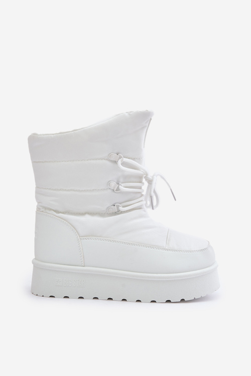 Снігові черевики на платформі на блискавці Big Star OO274886 Білий