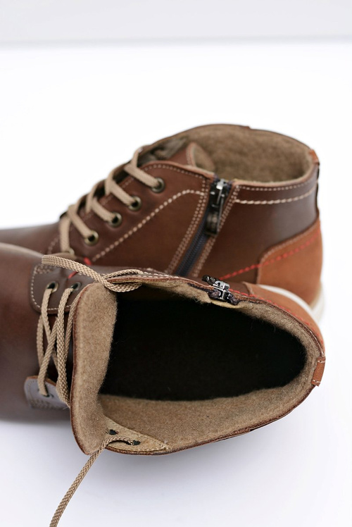 Чоловічі коричневі утеплені шкіряні черевики Fresco