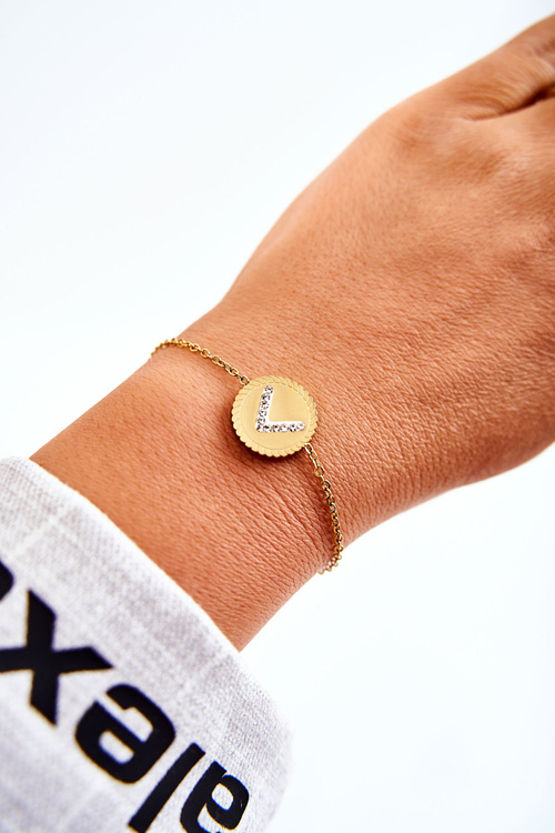 Жіночий знаменитий браслет з орнаментом і фіанітами