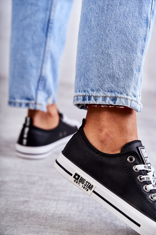 Жіночі шкіряні кросівки Big Star KK274096 Чорні