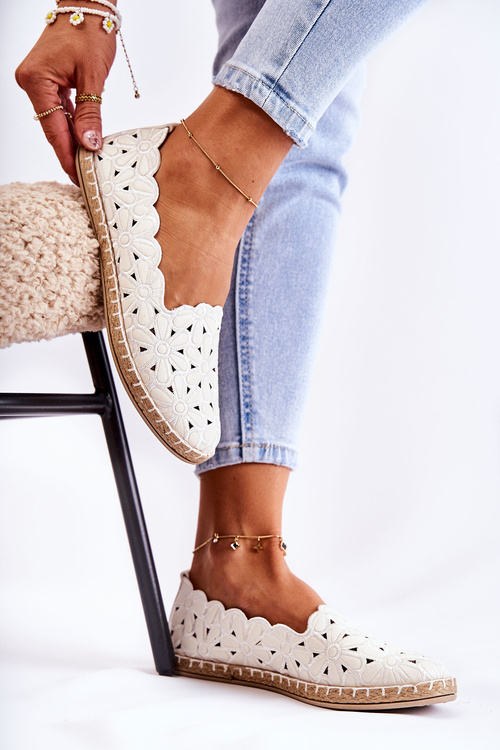 Жіночі білі балетки-балетки з квітковим принтом Vennice