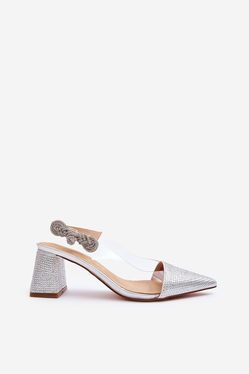 Елегантні туфлі з гострим носом D&A MR91292-1 срібло