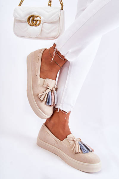 Жіночі кросівки сліпони бежеві Venira