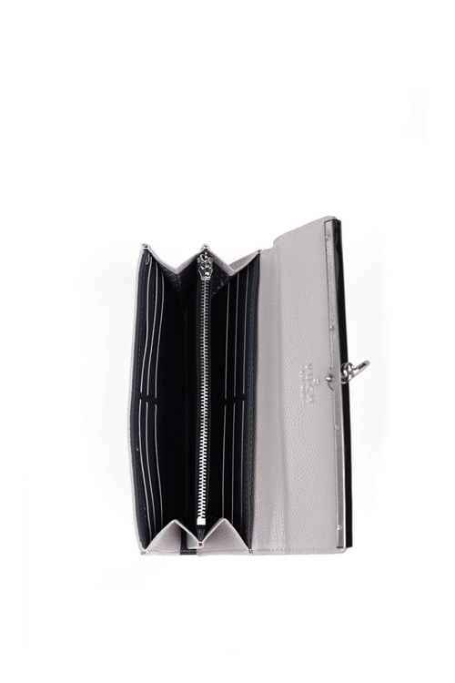 Великий жіночий гаманець з емблемою сірий Mailin