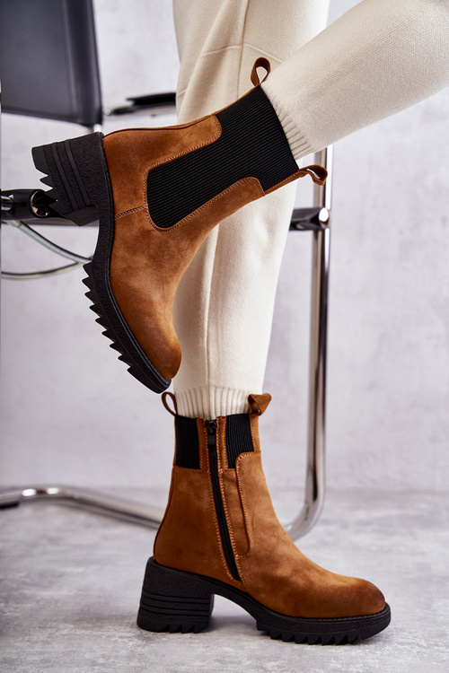 Жіночі теплі чоботи на підборах Camel Abella