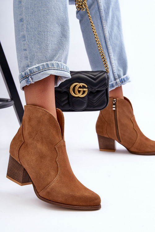 Замшеві ковбойські черевики Lewski EV28 коричневого кольору