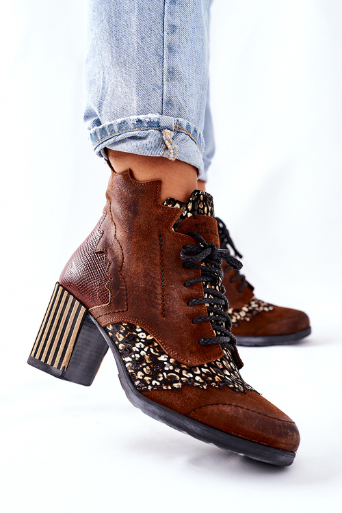 Чоботи жіночі шкіряні Maciejka Brown 03190-02