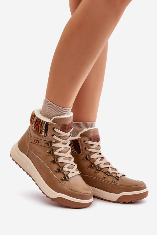 Жіночі шкіряні утеплені ботильйони Lee Cooper Beige LCJ-24-01-2985