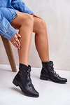 Теплі жіночі ботильйони на блискавці чорного кольору Evalith