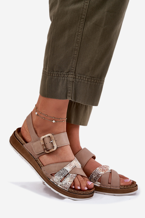 Жіночі Сандалі З Пряжкою Бежеві Inblu GS000056