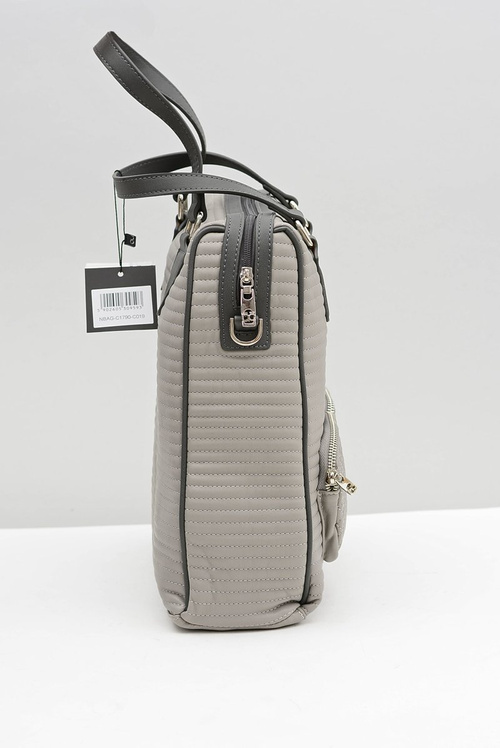 Жіноча велика стьобана сіра сумка Nobo