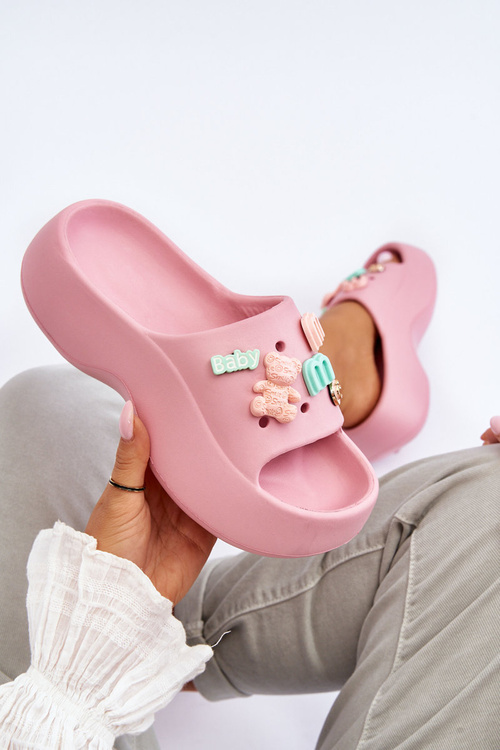 М'які жіночі поролонові тапочки з декором Рожевий Лорі