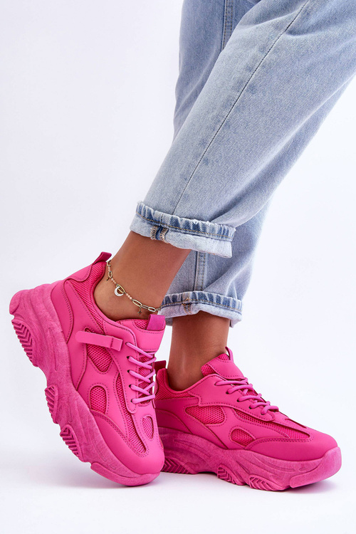 Жіночі кросівки на масивній платформі Фуксія Agnenia