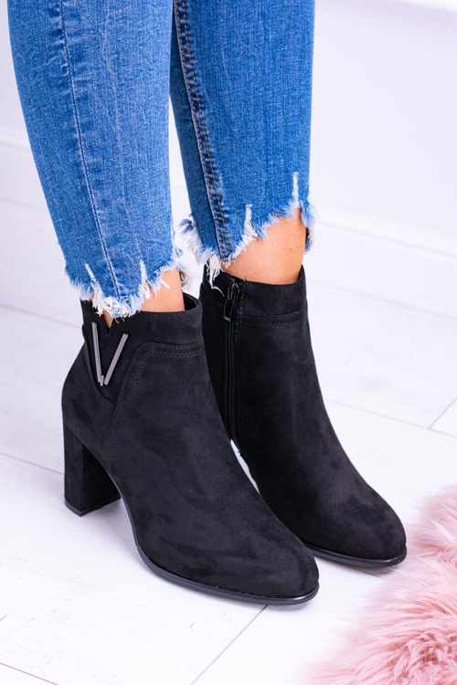 Чорні чоботи на шпильці Sergio Leone, замшеві Valentia