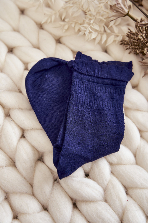 Жіночі однотонні шкарпетки з оборками, 5 шт., різнокольорові