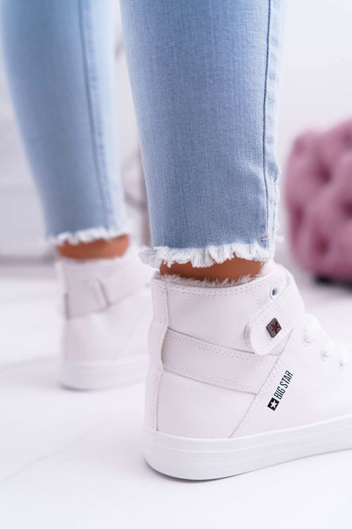 Шкіряні утеплені кросівки BIG STAR V274541FW білі