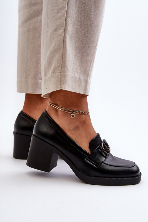 Жіночі туфлі на високих підборах з декором Black Nedarea