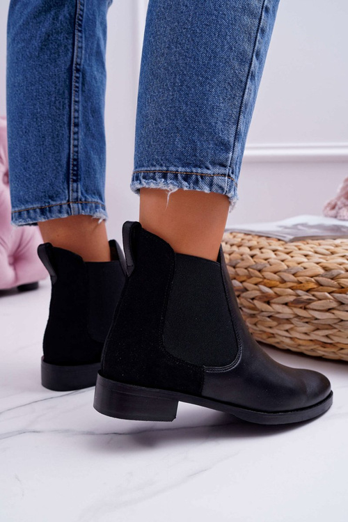 Чоботи жіночі шкіряні Maciejka чорні 04359