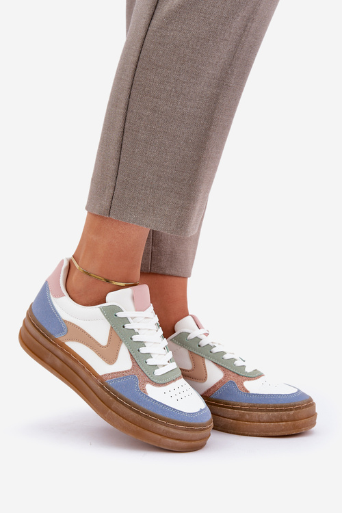 Жіночі Кросівки З Блискітками На Платформі Сині Annines