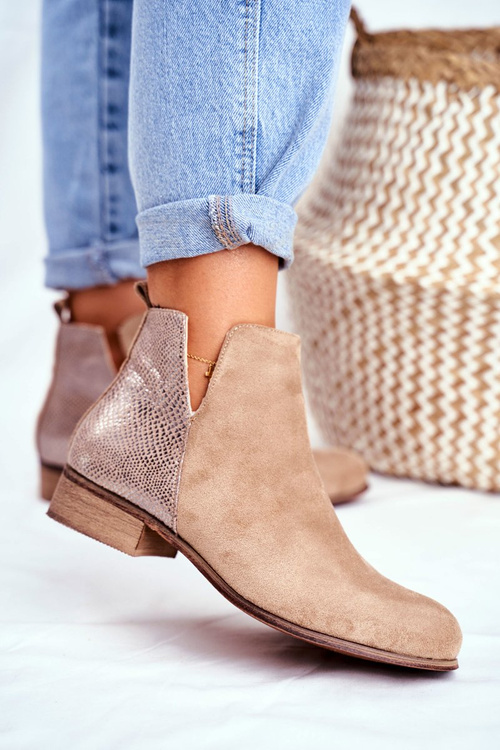 Жіночі чоботи на плоскій підошві весна хакі Viva