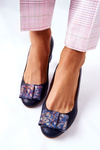 Жіночі туфлі Maciejka Suede Navy Blue 3356A-19