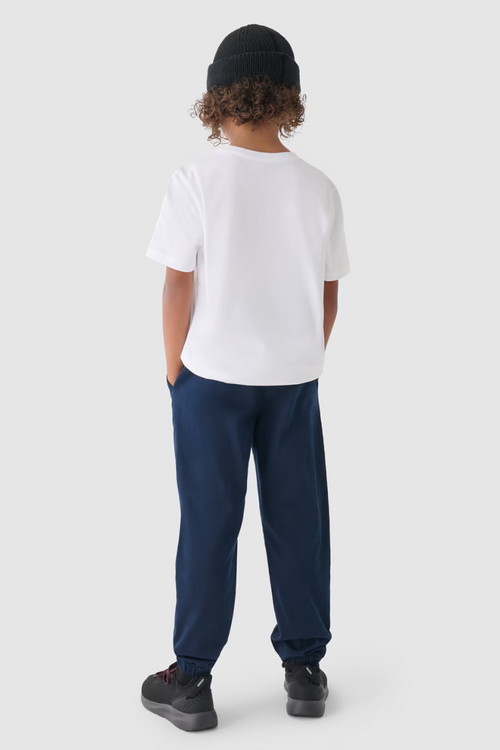 Повсякденні гладкі штани для бігунів для хлопчиків 4F Темно-сині 4FJWMM00TTROM0812-31S