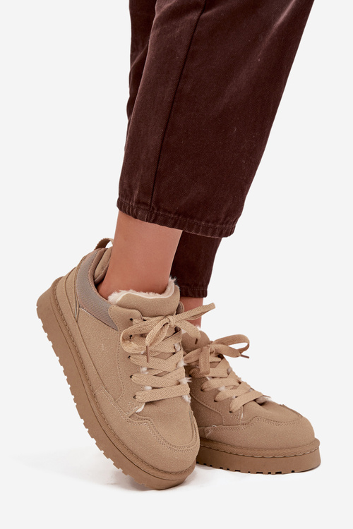 Жіночі Кросівки З Вовною Бежеві Cyrissa