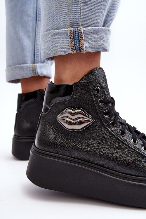 Жіночі високі кросівки Lemar Black Katerin