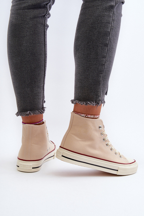 Жіночі високі кросівки Big Star NN274278 Бежеві