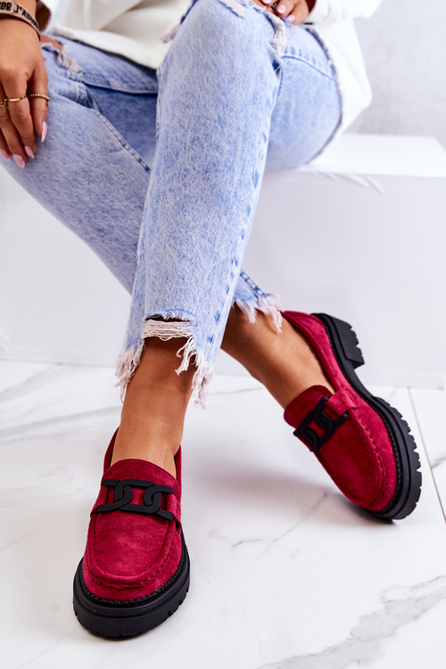 Замшеві лофери з декором La.Fi 210031FU-SU Фуксія