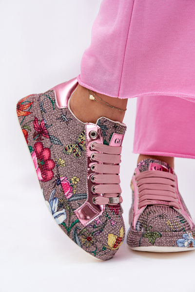 Візерункові кросівки на платформі з декором GOE RR2N4002 Мультikolor