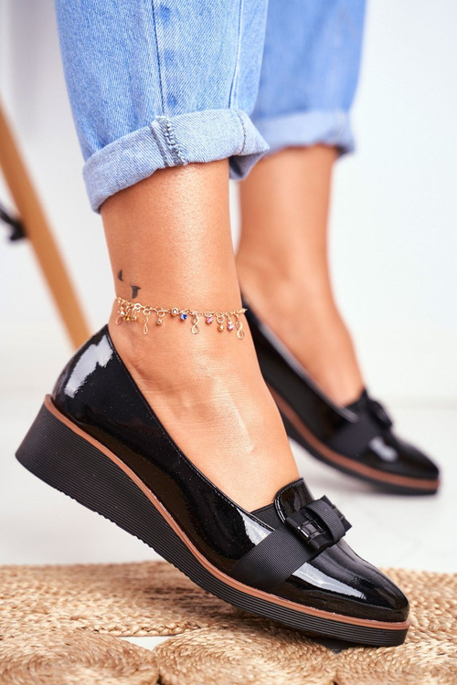 Лаковані ботильйони VINCEZA 22-10446 Чорні