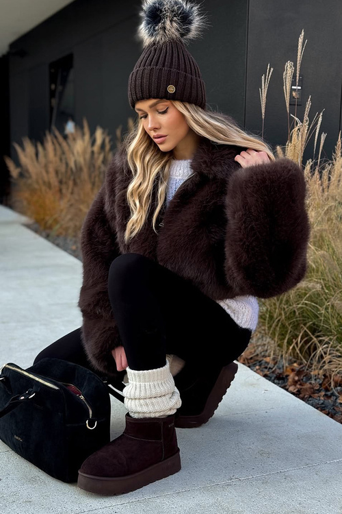 Низькі снігові чоботи на платформі Big Star OO274A101 шоколадні